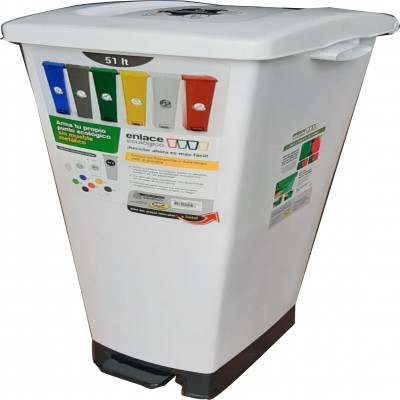 Papelera de 51 litros tapa pedal